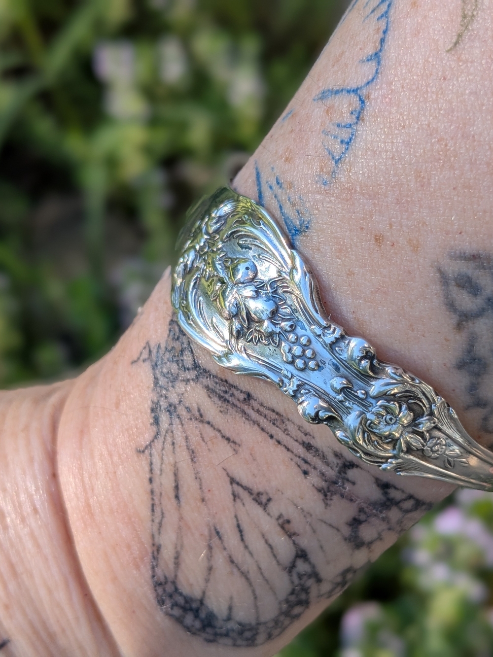 Vintage Sterling Silver Spoon Cuff Bracelet - Picture 3 of 4